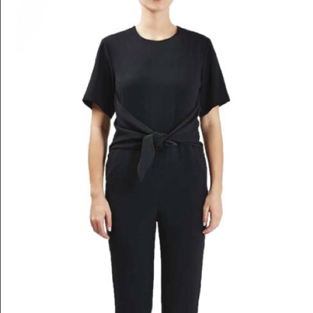 Topshop Boutique Tie-Front Jumpsuit